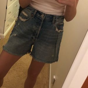 Abercrombie & Fitch | High-Rise Denim Shorts